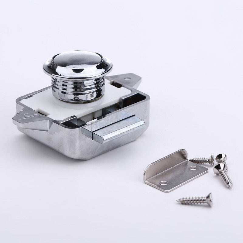 Furniture Door Lock Large Push Lock Button Catch Lock Cabinet Door Button Camper Carav