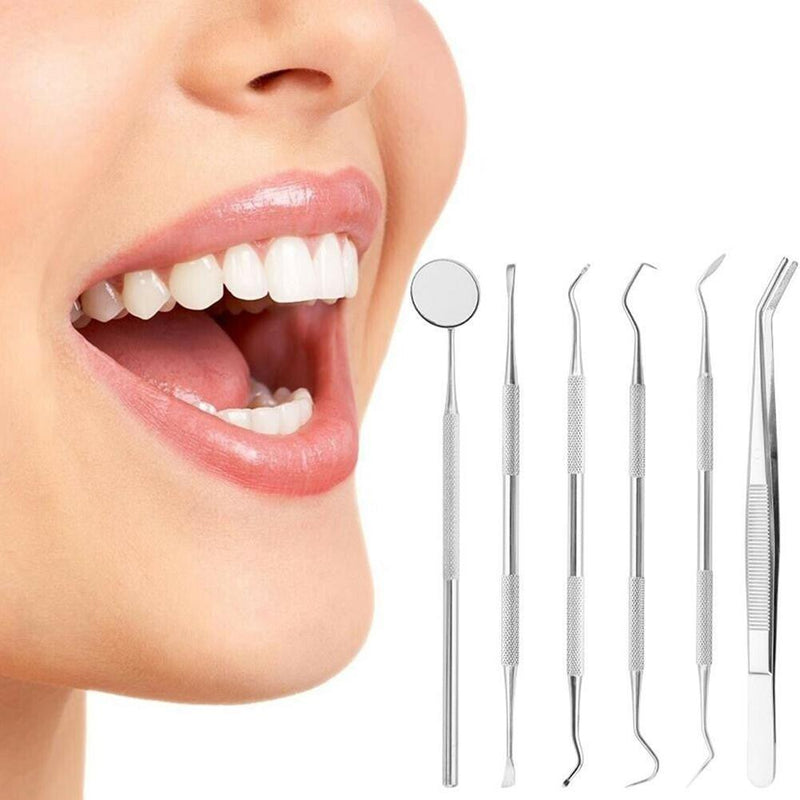 6pcs Dental Tool Set Kit Dentist Teeth Clean Hygiene Z8L7 Care 2Q6W J1V5