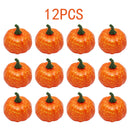 12pcs Artificial Pumpkins Set Halloween Thanksgiving Rustic & Retro Photo Props
