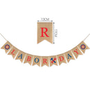 Labor Day Linen Banner Holiday Decoration Pennant for Fireplace Doorway Por