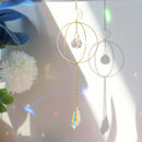 Crystal Ball Iron Ring Hanging Pendant Home Garden Decor (16)