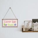 Happy Easter Egg Rabbit Wood Hanging Plaque Home Decorative Sign (JM01151)