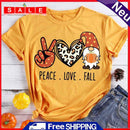 Peace Love Fall Tea T-Shirt -08420 XXXL-Mustard Yellow