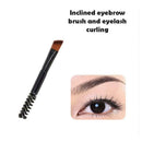 Beauty Makeup Bamboo Handle Eyebrow Brush + Eyebrow Comb Brushes V5U9 E6B4