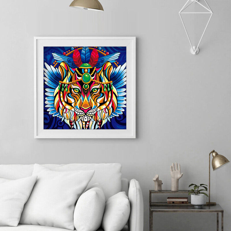 5D Tiger Diamond Painting Special Shape Rhinestone Partial Drill