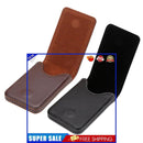 Business Card Holder 2pcs PU Leather Name Card Case Pocket (Black Coffee)