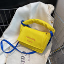 Mini PU Leather Handbag Fashion Hitting Color Crossbody Portable Shoulder Bag