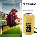 Waterproof Dry Bag Pack Sack Swimming Kayaking River Trekking (10L Yellow) Newly
