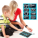 8pcs Blue Metal Montessori Wire IQ Mind Brain Teaser Jigsaw Puzzle Stress Relief Toys
