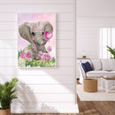 DIY Elephant Partial Special Shape Drill Diamond Painting Picture (YX306) Newly