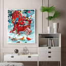 Birds in Snow Oil Paint By Numbers Kit DIY Frameless Drawing Picture for Adults