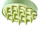 Silicone Scalp Head Body Massager Comb Round Hair Washing Brushes (Green) Newly