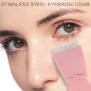 Lash Separator Comb Foldable Eyelash Eyebrow Comb Durable Stainless Steel Needle