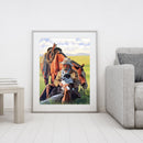 Shepherd Horse Canvas Paint By Numbers Oil Hand Painted Drawing Kit Home De