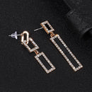 Crystal Geometric Drop Earrings Rhinestone Earring Ear Stud Dangling Earrings