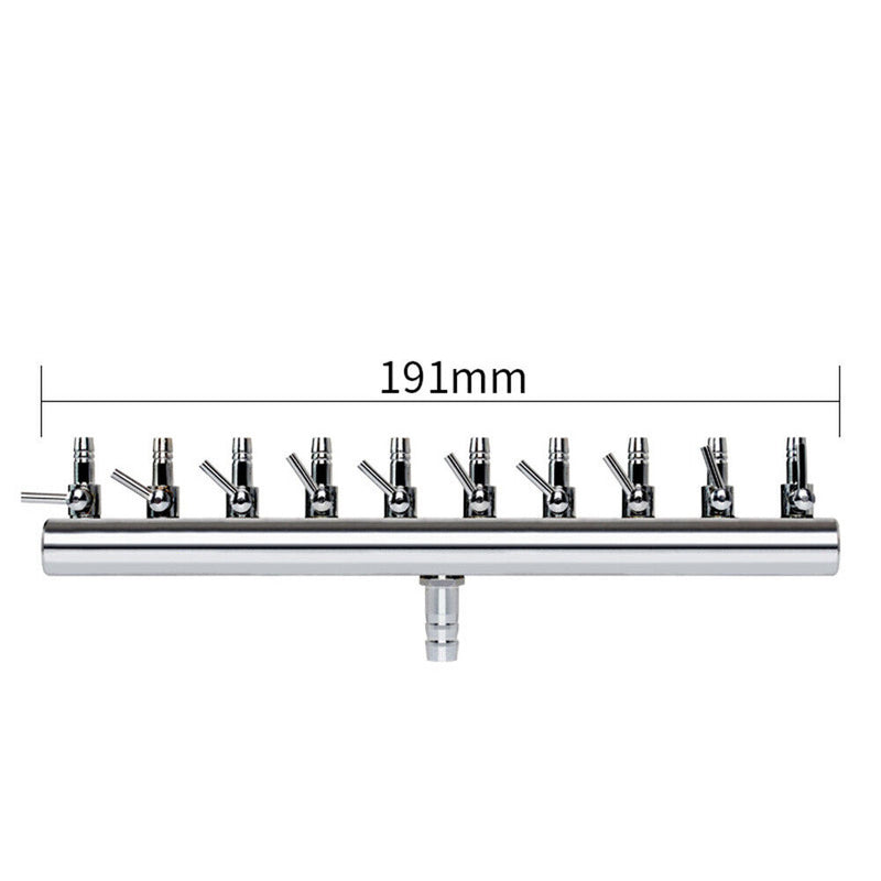 Air Oxygen Pump Aquarium Fish Tank Stainless Steel Splitter Hose (10 Ways) Newly