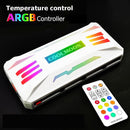 COOLMOON RGB Controller 4Pin PWM 5V 3Pin ARGB Fan Remote Control (White)