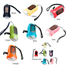 Hand Crank Solar Dynamo Torch Lamp Outdoor Emergency LED Flashlight (red)