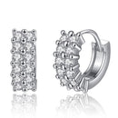 Zircon Ear Buckle Ear Piercing Double Rows Zircon Ear Stud Diamond Earrings