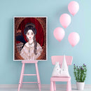 Beauty Girl Oil Paint by Numbers Hand Painted Frameless Picture Home Ornament