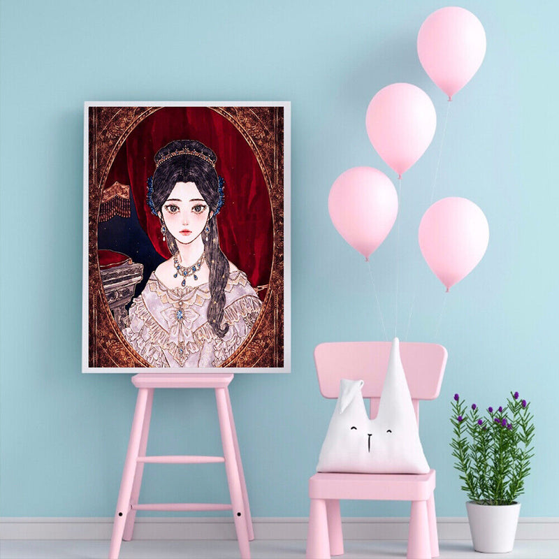 Beauty Girl Oil Paint by Numbers Hand Painted Frameless Picture Home Ornament