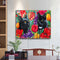 Black Cat in Flowers Oil Paint By Numbers Kit DIY Acrylic Painting Picture