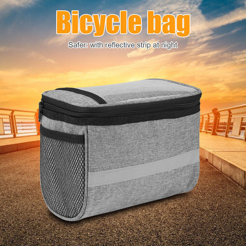 Touch Screen Bike Handleable Bag with Insulation Pouch Bicycle Front Seat Bags