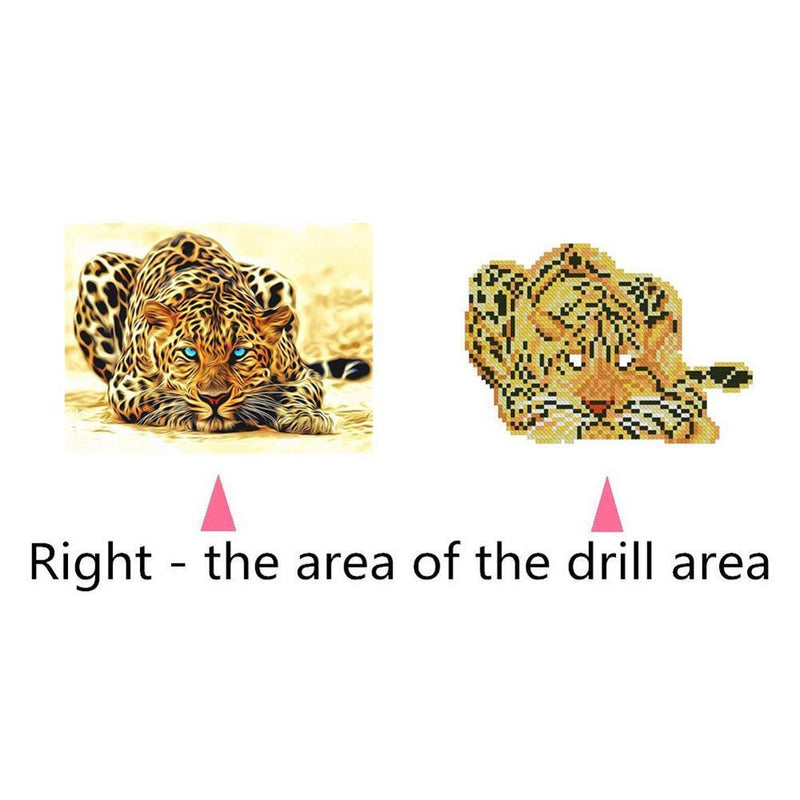 5D DIY Diamond Painting Leopard Cross Stitch Embroidery Mosaic Kit Craft