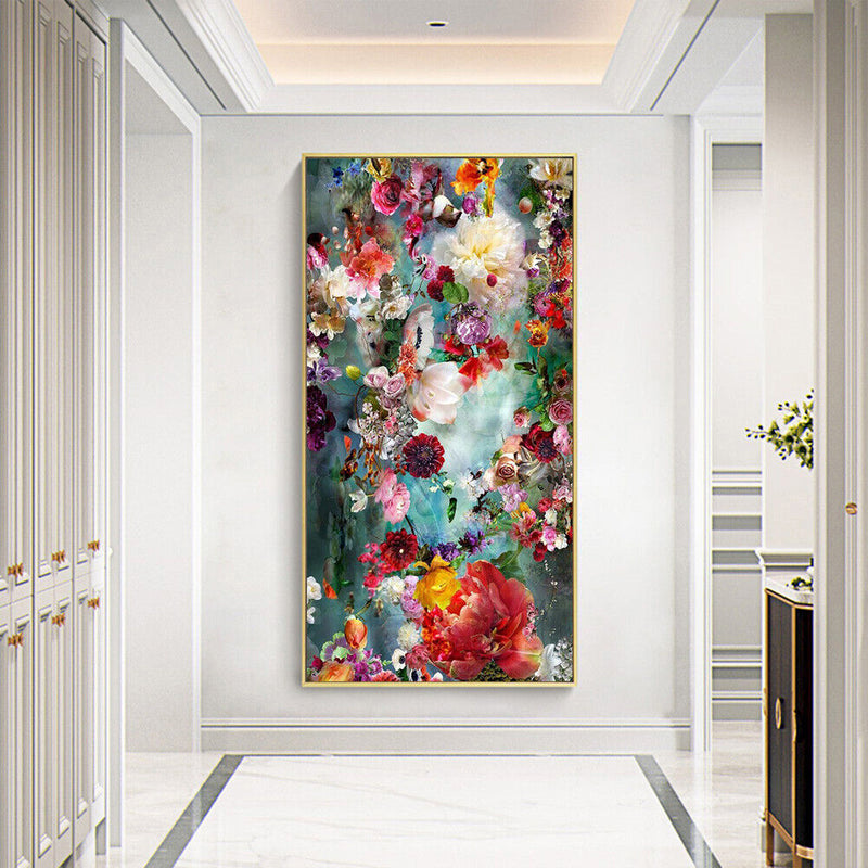 DIY Full Round Diamond Painting Flowers Bloom Picture Rhinestone Mosaic Han