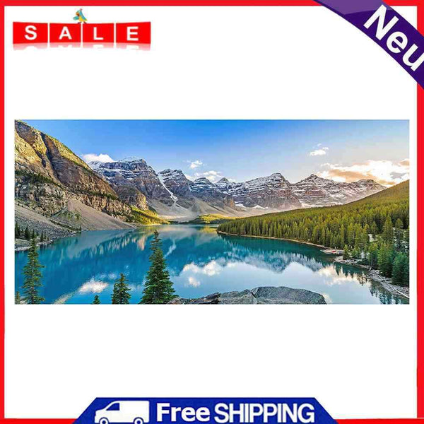 Mountain Lake Oil Paint By Numbers DIY Drawing Picture Kit for Adults Home Decor