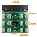Mining 1200W Server PSU Unit Breakout Board 12-Port ATX 6-Pin for PS-2751-5Q