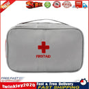 First Aid Kit Emergency Portable Outdoor Survival Medical Bag (Gray White) Newly