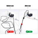10pcs Fishing Rod Tie Holders Straps Suspenders Fastener Cable Belt (Black)
