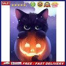 30x40cm 5D DIY Full Round Drill Diamond Painting Halloween Pumpkin Cat Deco