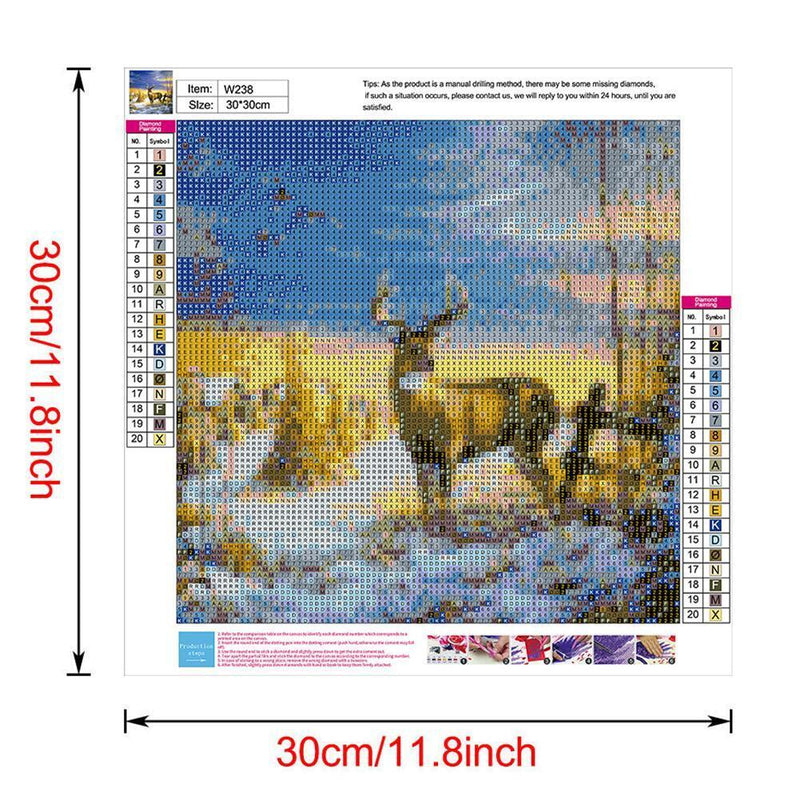 5D DIY Full Drill Diamond Painting Animals Cross Stitch Kit Wall Art (W238)