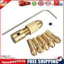 7pcs 0.5-3.0mm Mini Drill Collet Set Micro Twist Chuck Adapter w/Hex Wrench