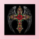 Full Embroidery DIY Canvas Stamped 11CT Cross Stitch Black Wings Kit Ornaments