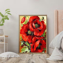 5D DIY Full Round Drill Diamond Painting Blooming red flowers