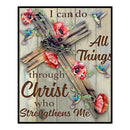 DIY Cross Stitch Full Embroidery Kit Printed Crucifix Word Still Life Art Gift