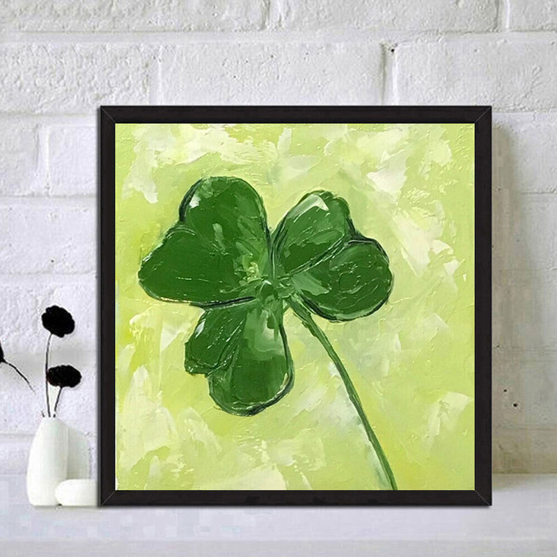 Lucky Shamrock Oil Paint By Numbers Kits Canvas Picture Wall Art DIY Craft