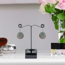 Acrylic Metal Stud Earring Display Rack Stand Jewelry Holder (Black S)