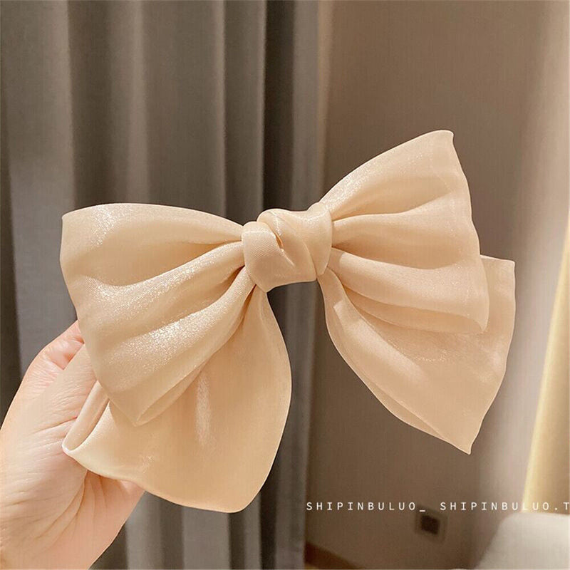 Women Girls Big Bow Hairpin Floral Hair Accessories Barrettes Bow Hair Clips