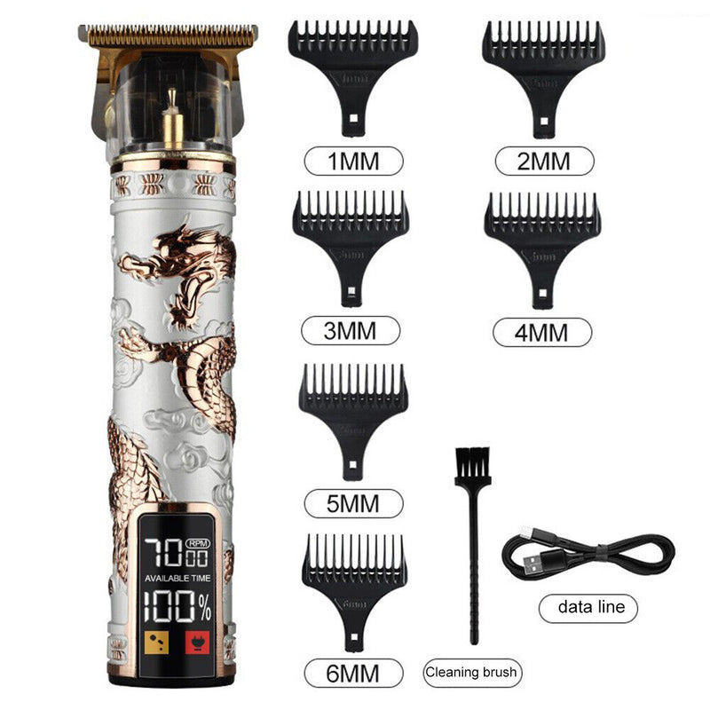 #A LED Electric Hair Clipper Portable T-Shaped Cutter Head Haircut Machine for H