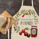 Family Print Kitchen Linen Apron Waterproof Home Cleaning Bibs (68x55cm)