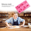 Silicone Cake Molds 6-Cavity Cartoon Pacifier Foot Mould DIY Baking Tray