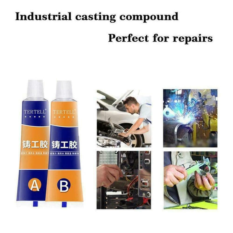 Industrial Repair Paste Glue Heat Resistance Cold Weld Metal Adhesive A&B P1V3