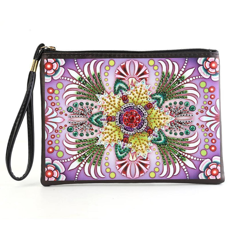 DIY Colorful Special Shaped Diamond Painting Wristlet Clutch Zipper Wallet Newly