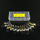 mini Durable Feather Treble Hook Crank Bait Spoon Spinner Fishing metal Lures