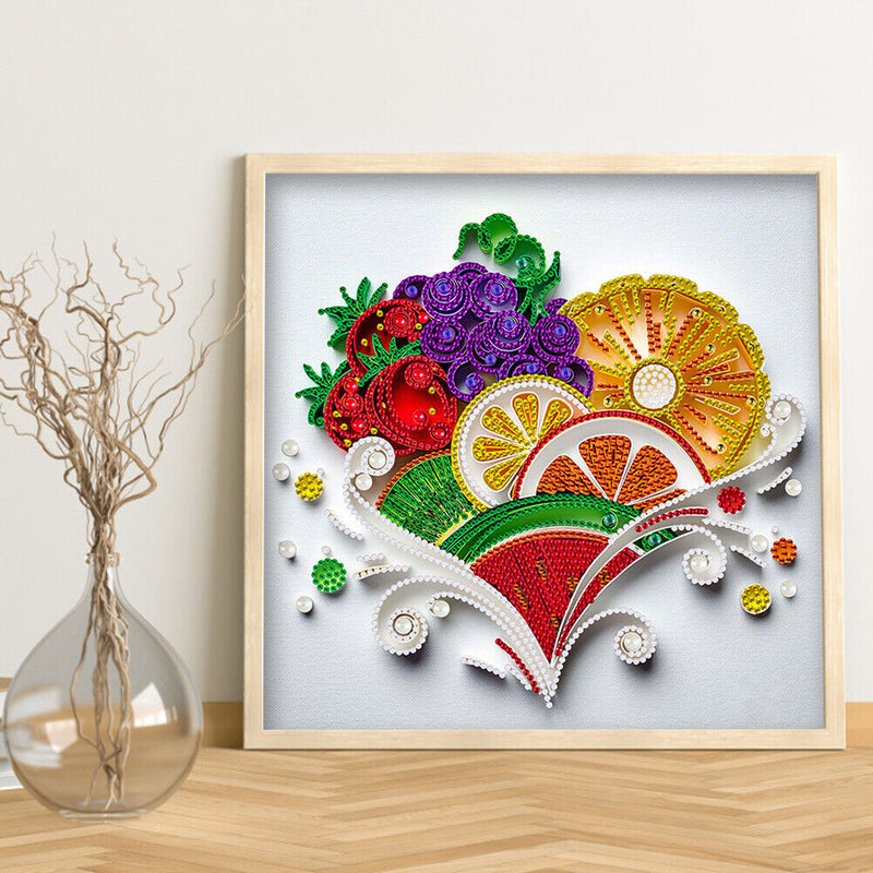 DIY Fruit Love Drawing Part Special Shape Diamond Mosaic Painting Kit Room Decor