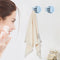 Bathroom Wall Hanging Rotatable 3 Hooks Adhesive Bracket Holder (Blue) Newly